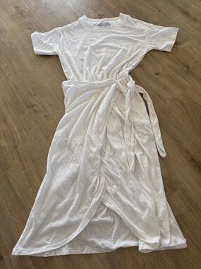 Free People White Wrap Midi Dress